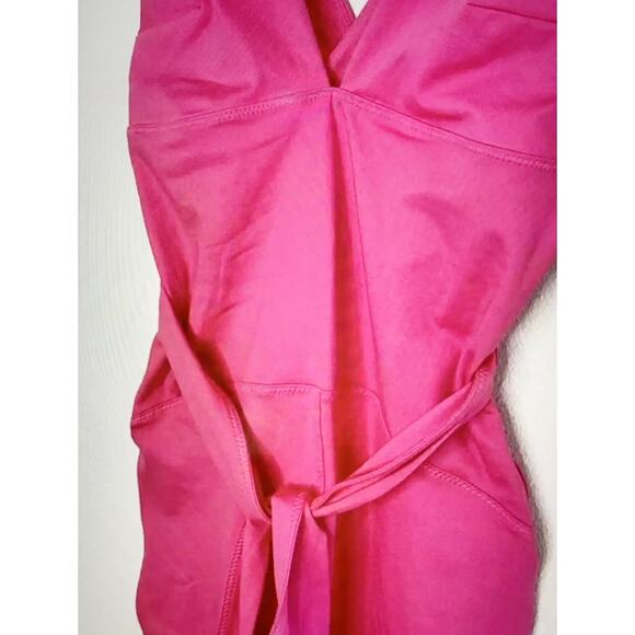 Free People Movement One Piece After Hours Jumpsuit Belted Pink Size S NWT - Picture 8 of 9